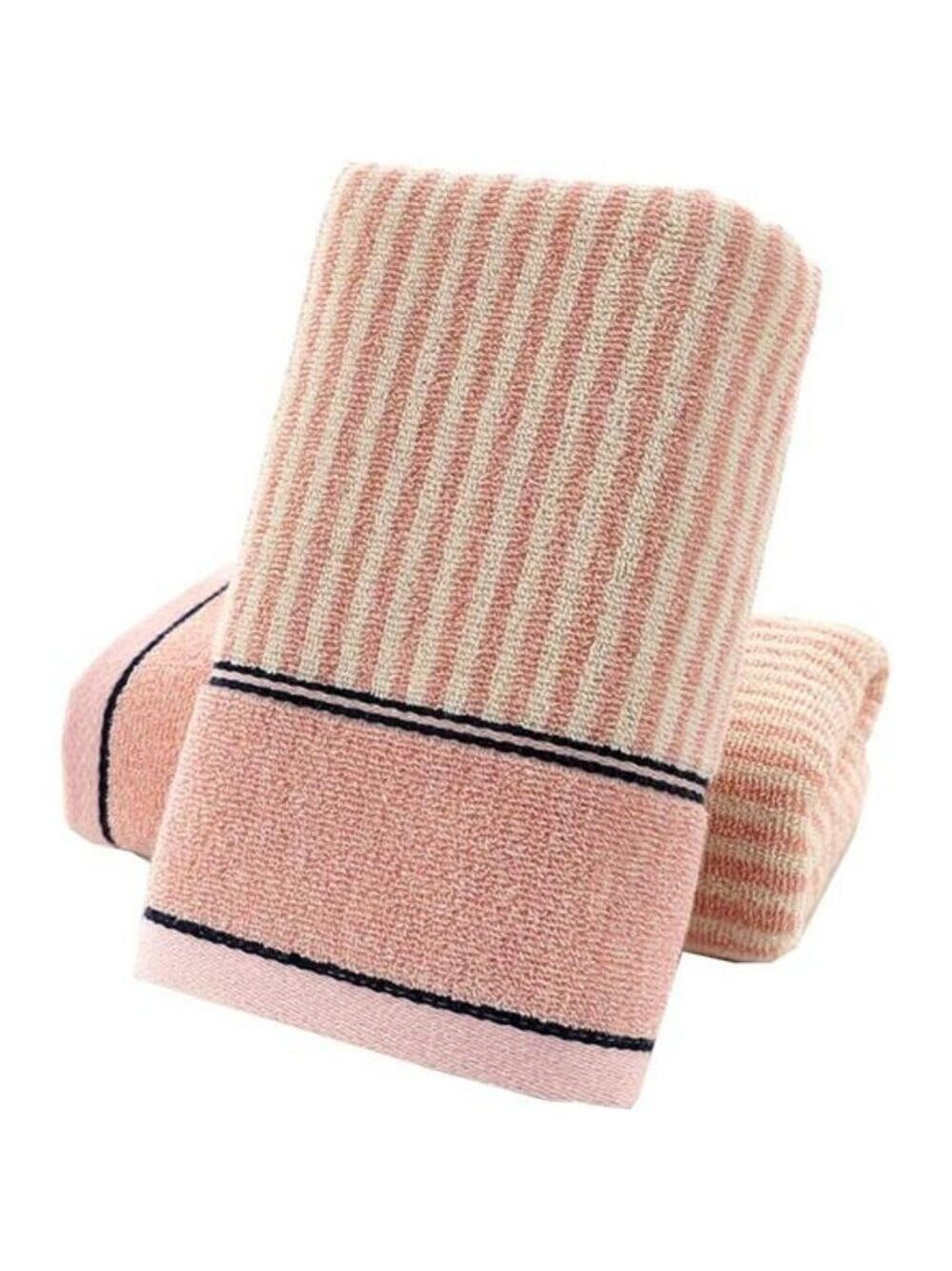 Pink Cotton Hand Towels Set 2 Pack Soft Absorbent Quick Dry Bathroom Kitchen Spa